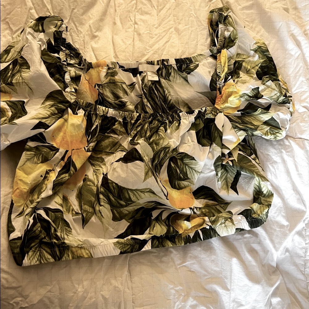 H&M LEMON CROP TOP